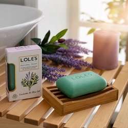 LOLE'S Luxury Natural přírodní mýdlo s lenavdulí & olivovým olejem 150g