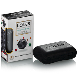 LOLE'S Luxury Natural přírodní mýdlo s aktivním uhlím 150g