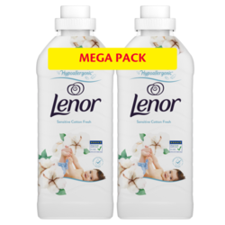 Lenor aviváž Sensitive Cotton Fresh 2x925ml / 74 Praní