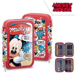 Penál Disney Mickey dvoupatrový s výbavou