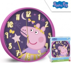 Hodiny nástěnné PEPPA PIG růžové 24cm